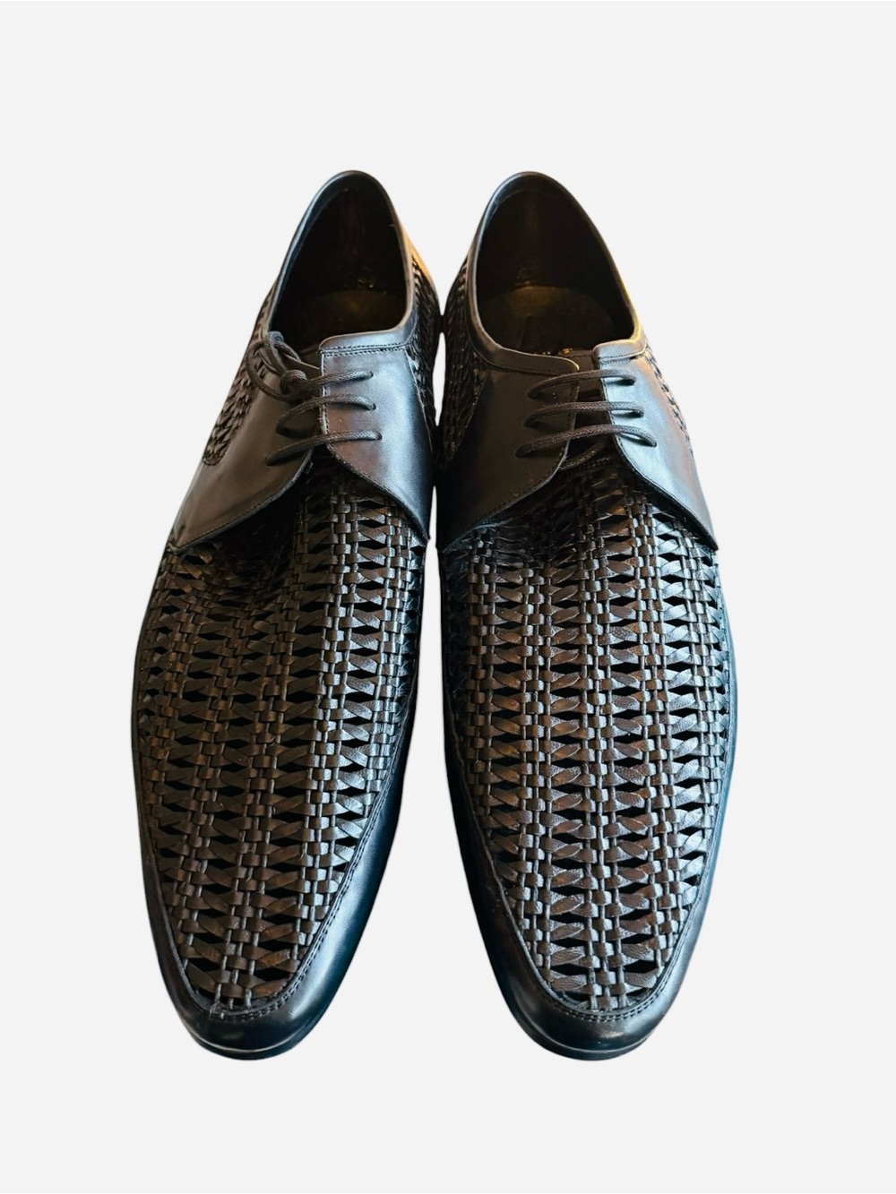 Saint Laurent Black Leather Braided Derby Spring/Summer 2013 EU45/US12 (NEW) - Picture 2 of 12